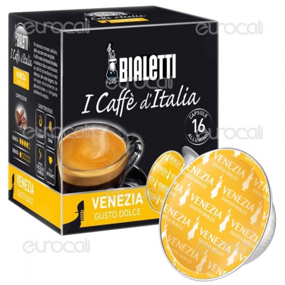 16 Capsule Caffè Bialetti Venezia Gusto Dolce Cialde Originali 16 Capsule Caffè Bialetti Venezia Gusto Dolce Cialde Originali