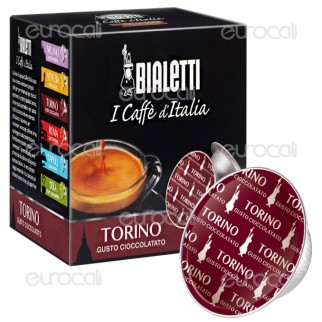 16 Capsule Caffè Bialetti Torino Gusto Cioccolatato Cialde Originali