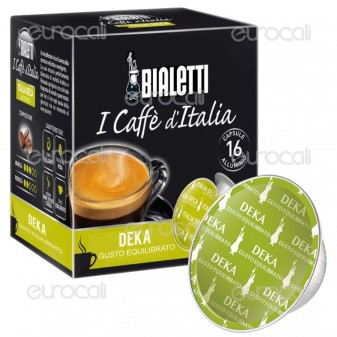16 Capsule Caffè Bialetti Italia Deca Gusto Ricco Decaffeinato Cialde