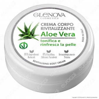 Glenova Cosmetics Crema Corpo Rivitalizzante con Aloe Vera - Barattolo da 120ml