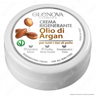Glenova Cosmetics Crema Rigenerante con Olio di Argan - Barattolo da