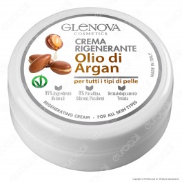 Glenova Cosmetics Crema Rigenerante con Olio di Argan - Barattolo da