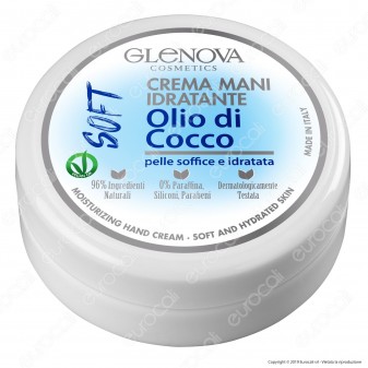 Glenova Cosmetics Crema Idratante con Olio di Cocco Ideale per le