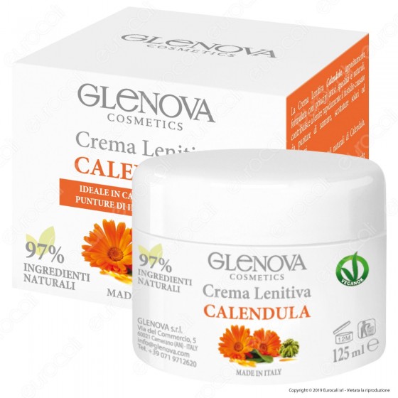 Glenova Cosmetics Crema Lenitiva alla Calendula - Barattolo da 125ml Glenova Cosmetics Crema Lenitiva alla Calendula - Barattolo da 125ml