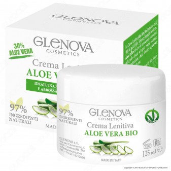Glenova Cosmetics Crema Lenitiva Multiuso Aloe Vera Bio al 30% - Barattolo da 125ml