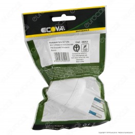 Ecova Adattatore Singolo Salvaspazio Schuko Colore Bianco Spina 10A Decentrata - mod. 30053