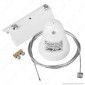 Immagine 1 - V-Tac Kit Sospensione Singola in Acciaio per Track Light a Binario Colore Bianco - SKU 3566