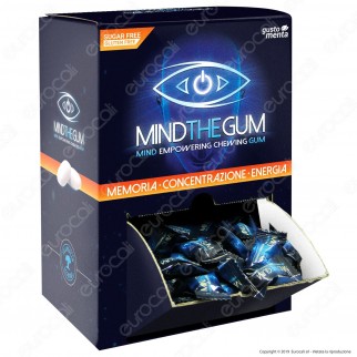 Mind The Gum Integratore Alimentare per Memoria Concentrazione ed Energia Mentale - Display da 150 Chewingum