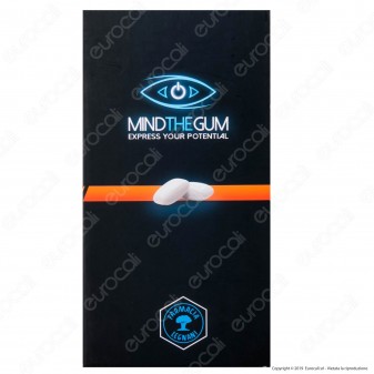 Mind The Gum Integratore Alimentare per Memoria Concentrazione ed Energia Mentale - Display da 150 Chewingum