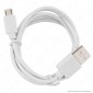 Immagine 3 - V-Tac VT-5301 Pearl Series USB Data Cable Micro USB Cavo Colore Bianco 1m - SKU 8480