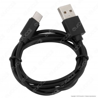 V-Tac VT-5302 Pearl Series USB Data Cable Type-C Cavo Colore Nero 1m - SKU 8483