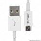 Immagine 2 - V-Tac VT-5321 Silver Series USB Data Cable Micro USB Cavo Colore Bianco 1m - SKU 8484