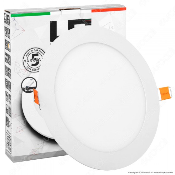 Led Factory Italia Pannello LED Rotondo 12W SMD da Incasso con Driver Led Factory Italia Pannello LED Rotondo 12W SMD da Incasso con Driver
