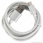 Immagine 3 - V-Tac VT-5331 Platinum Series USB Data Cable Micro USB Cavo in Corda Colore Argento 1m - SKU 8489
