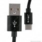 Immagine 3 - V-Tac VT-5334 Platinum Series USB Data Cable Type-C Cavo in Corda Colore Nero 1m - SKU 8491