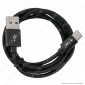 Immagine 4 - V-Tac VT-5334 Platinum Series USB Data Cable Type-C Cavo in Corda Colore Nero 1m - SKU 8491