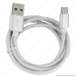 V-Tac VT-5334 Platinum Series USB Data Cable Type-C Cavo in Corda Colore Argento 1m - SKU 8492