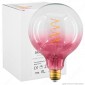 Immagine 1 - Daylight Lampadina E27 Filamento LED a Spirale 4W Globo G125 con Vetro Rosa Sfumato Dimmerabile - mod. 700268.00A