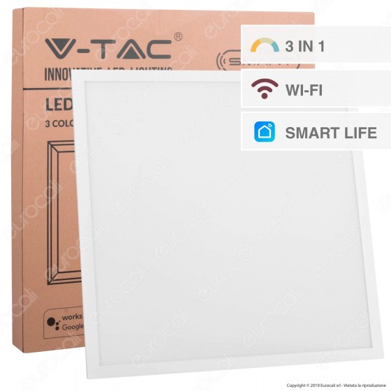 V-Tac Pannello LED 40W 60x60 Smart Life VT-5140 Wi-Fi Tricolor V-Tac Pannello LED 40W 60x60 Smart Life VT-5140 Wi-Fi Tricolor