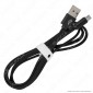 Immagine 3 - V-Tac VT-5341 Ruby Series USB Data Cable Micro USB Cavo in Corda Colore Nero 1m - SKU 8494