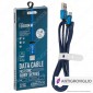 V-Tac VT-5341 Ruby Series USB Data Cable Micro USB Cavo in Corda Colore Blu 1m - SKU 8496