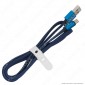 Immagine 3 - V-Tac VT-5341 Ruby Series USB Data Cable Micro USB Cavo in Corda Colore Nero 1m - SKU 8494