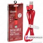 Immagine 1 - V-Tac VT-5341 Ruby Series USB Data Cable Micro USB Cavo in Corda Colore Rosso 1m - SKU 8497