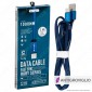 V-Tac VT-5342 Ruby Series USB Data Cable Type-C Cavo in Corda Colore Blu 1m - SKU 8630