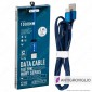 Immagine 1 - V-Tac VT-5341 Ruby Series USB Data Cable Type-C Cavo in Corda Colore Blu 1m - SKU 8630