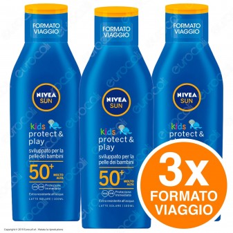 [EBAY] 3x 100ml - NIVEA SUN Protect & Play Kids Protezione Alta per Bambini Solare FP50