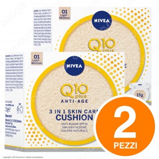 [EBAY] 2x 15g - NIVEA Q10 PLUS Crema Viso Anti Age Rughe Cushion 3 in 1 Chiaro Naturale