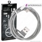 V-Tac VT-5362 Diamond Series USB Data Cable Type-C Cavo in Corda Colore Grigio con Connettori a L 1m - SKU 8639