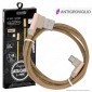 V-Tac VT-5361 Diamond Series USB Data Cable Micro USB Cavo in Corda Colore Oro con Connettori a L 1m - SKU 8637