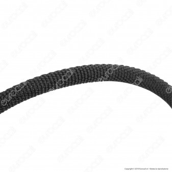V-Tac VT-5361 Diamond Series USB Data Cable Micro USB Cavo in Corda Colore Nero con Connettori a L 1m - SKU 8635