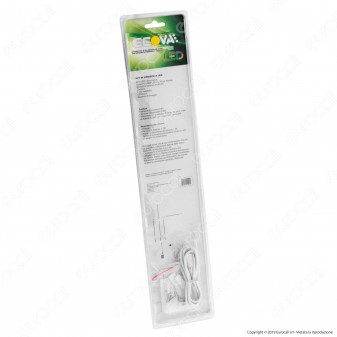 Ecova Striscia LED 2,4W per Sottopensile con Sensore e Alimentazione a Batterie - SKU 2548 / 2549