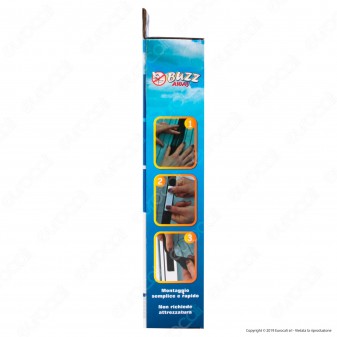 Kit 2 Buzz Away Intergross Zanzariera Magnetica con Chiusura Automatica Colore Nero