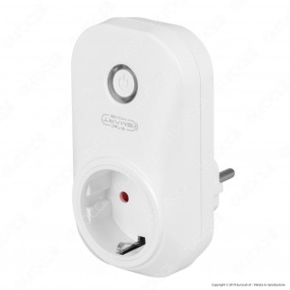 V-Tac Smart VT-5001 Presa 10A Schuko Wi-Fi con Spina Schuko - SKU 8415