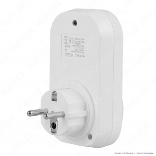 V-Tac Smart VT-5001 Presa 10A Schuko Wi-Fi con Spina Schuko - SKU 8415