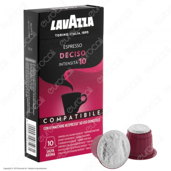 10 Capsule Caffè Lavazza Espresso Deciso - Cialde Compatibili Nespresso 10 Capsule Caffè Lavazza Espresso Deciso - Cialde Compatibili Nespresso