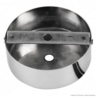 FAI Rosone Cilindrico in Metallo 1 Foro Colore Cromo - mod. 1159/CR
