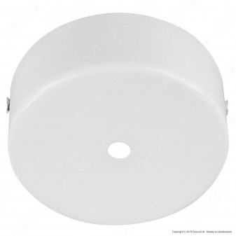 FAI Rosone Cilindrico in Metallo 1 Foro Colore Bianco Lucido - mod. 1159/BI