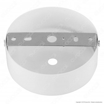 FAI Rosone Cilindrico in Metallo 1 Foro Colore Bianco Lucido - mod. 1159/BI