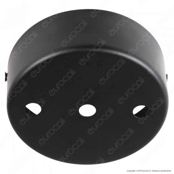 FAI Rosone Cilindrico in Metallo 3 Fori Colore Nero Opaco - mod. 1159/NE/OP/3 FAI Rosone Cilindrico in Metallo 3 Fori Colore Nero Opaco - mod. 1159/NE/OP/3