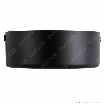 FAI Rosone Cilindrico in Metallo 3 Fori Colore Nero Opaco - mod. 1159/NE/OP/3