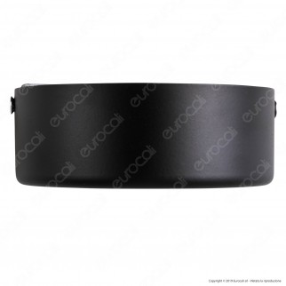 FAI Rosone Cilindrico in Metallo 3 Fori Colore Nero Opaco - mod. 1159/NE/OP/3