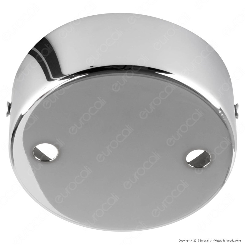FAI Rosone Cilindrico in Metallo 2 Fori Colore Cromo - mod. 1159/CR/2