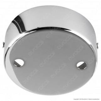 FAI Rosone Cilindrico in Metallo 2 Fori Colore Cromo - mod. 1159/CR/2