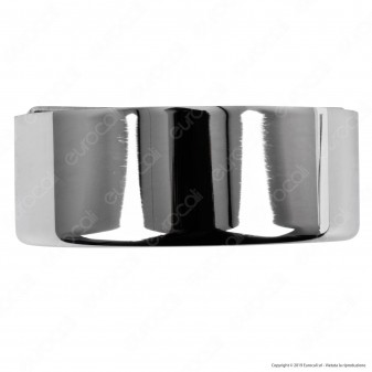FAI Rosone Cilindrico in Metallo 2 Fori Colore Cromo - mod. 1159/CR/2