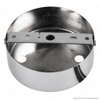 FAI Rosone Cilindrico in Metallo 2 Fori Colore Cromo - mod. 1159/CR/2