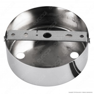 FAI Rosone Cilindrico in Metallo 2 Fori Colore Cromo - mod. 1159/CR/2